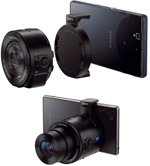 Sony предлагает съёмные объективные модули DSC-QX10 и DSC-QX100