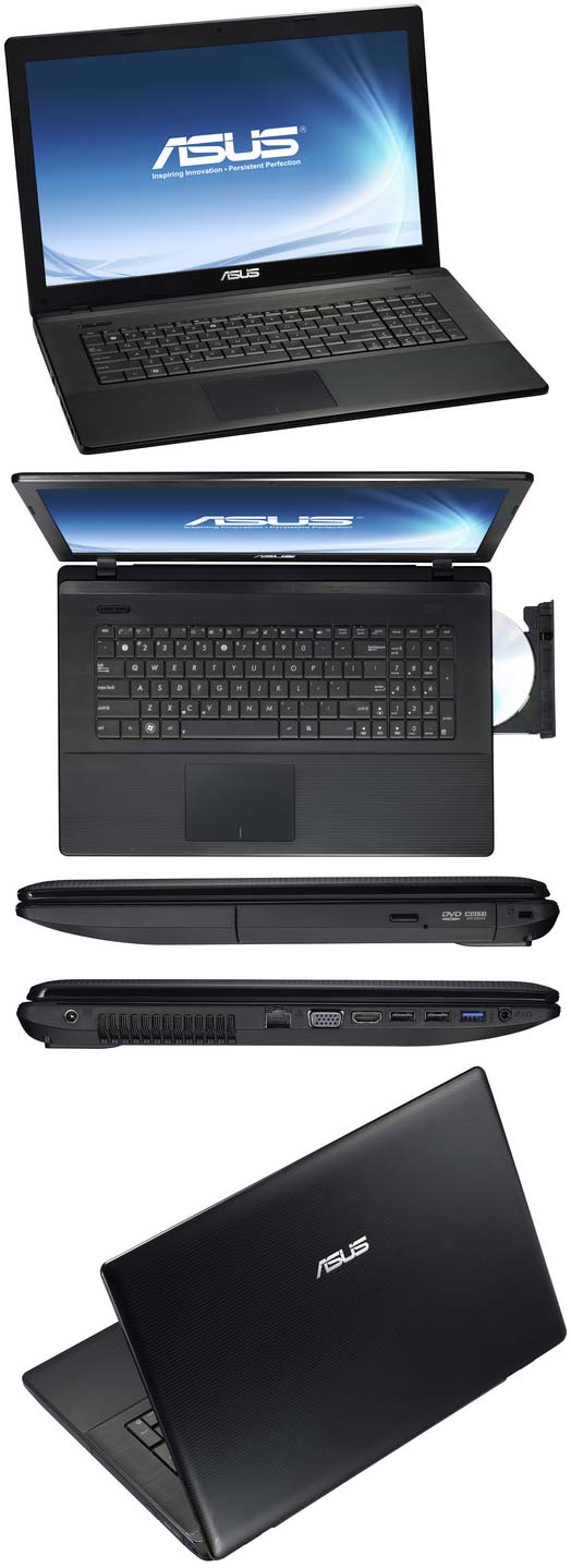 На фото показан лэптоп ASUS X75A-DH32