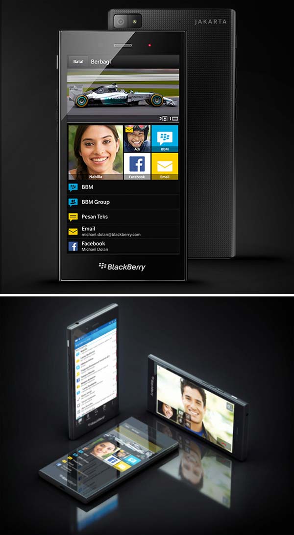 На фото аппарат BlackBerry Z3