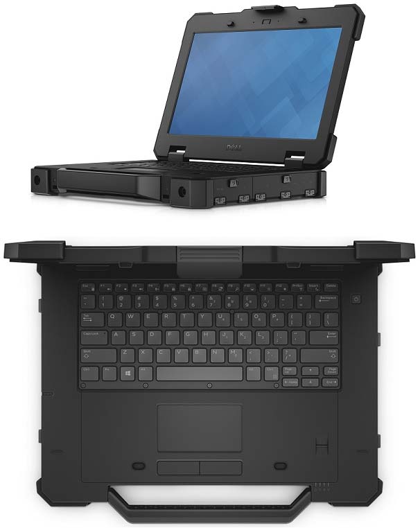 На фото показаны ноутбук Latitude 14 Rugged Extreme и трансформер Latitude 12 Rugged Extreme от Dell