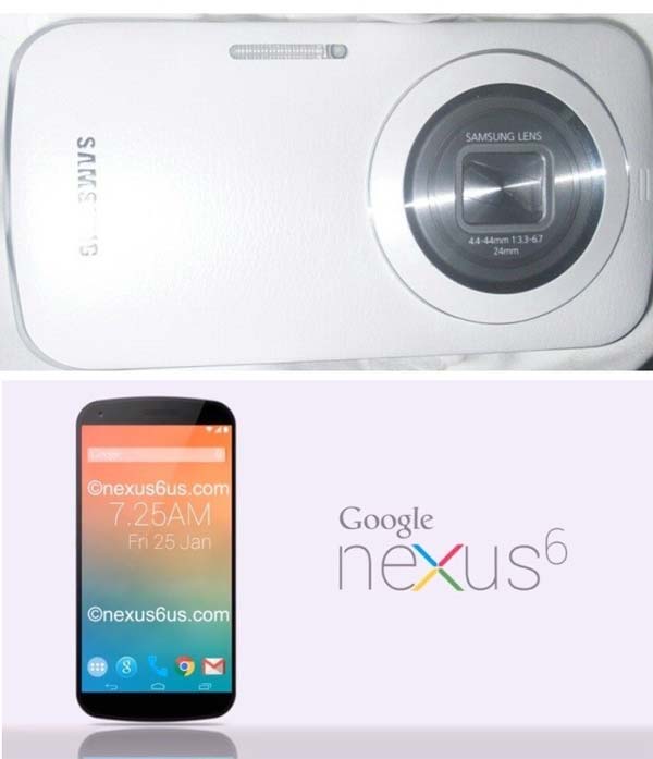 Galaxy K Zoom и Google Nexus 6 на фото