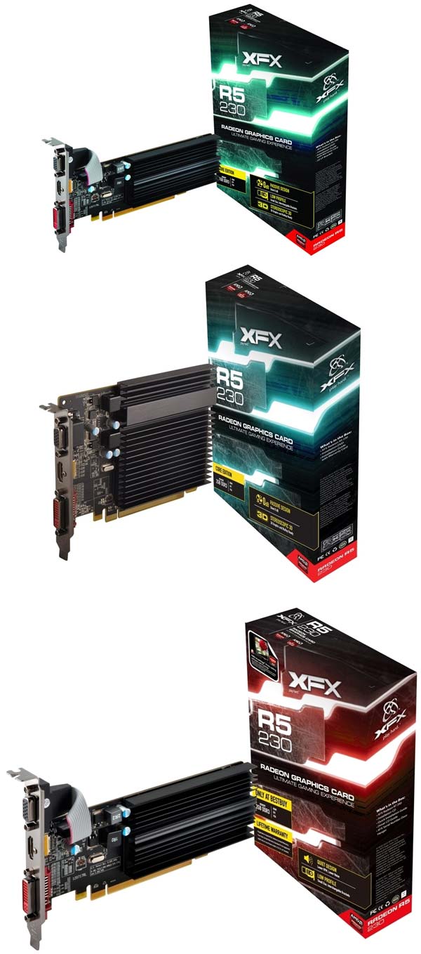 Видеокарты серии Radeon R5 230 от XFX