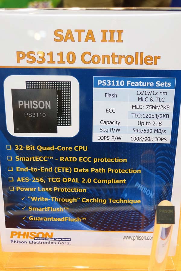 Сведения о контроллере Phison PS3110