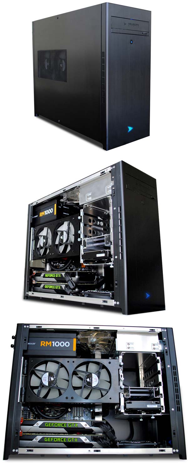 На фото показаны ПК, собранные в Velocity Micro MX3