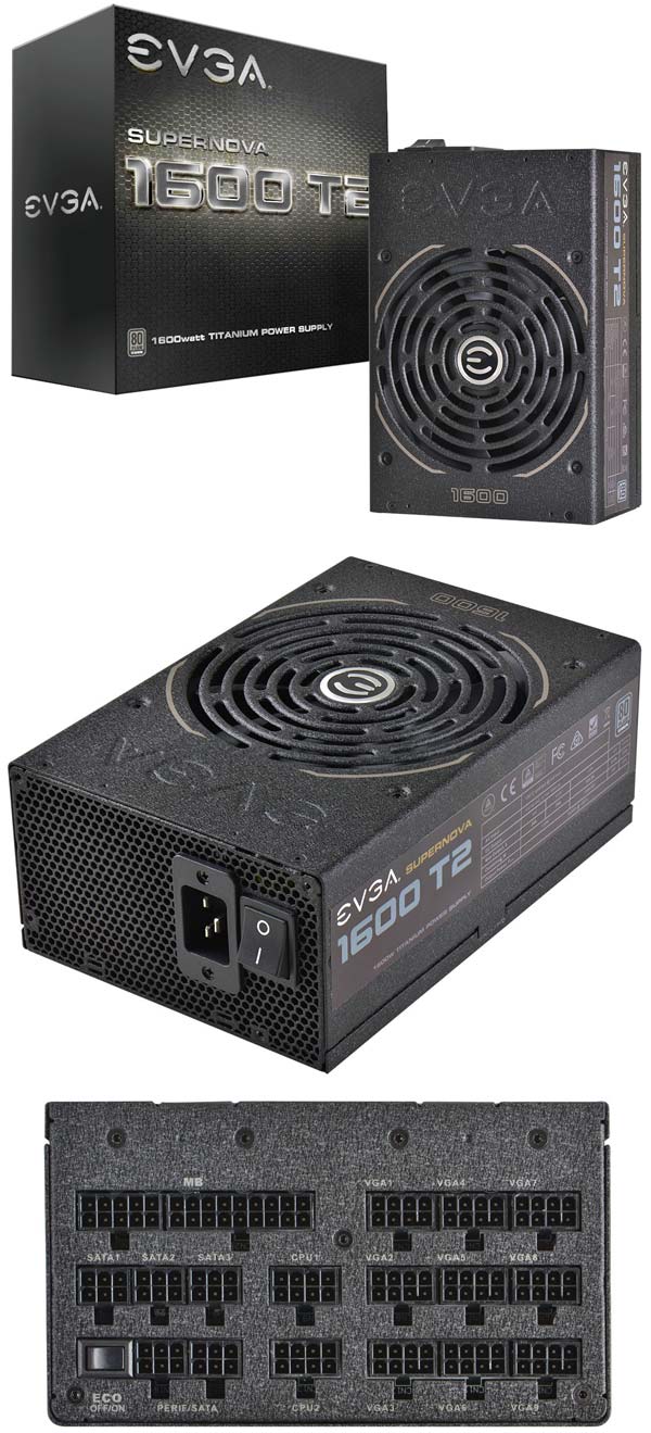 На фото блок питания EVGA Supernova 1600 T2 На фото блок питания EVGA Supernova 1600 T2