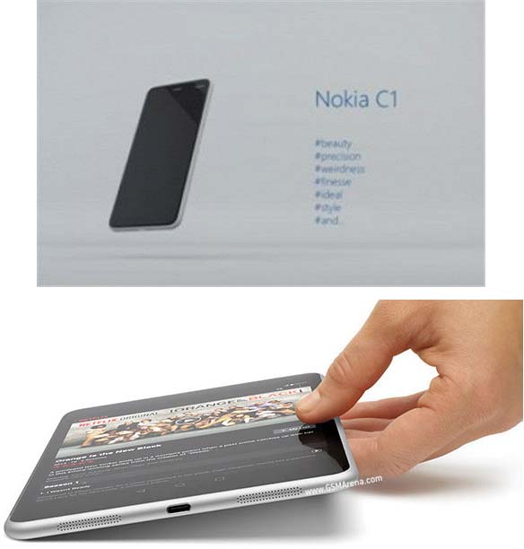 Nokia C1 и N1 на фото/рендерах