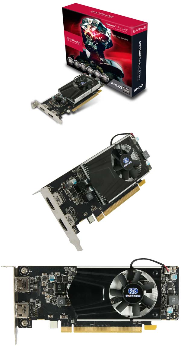 Низкопрофильный Radeon R7 240 от Sapphire Низкопрофильный Radeon R7 240 от Sapphire