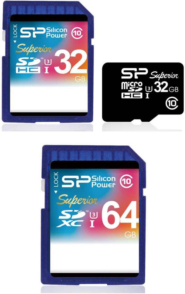 Карточки памяти Superior UHS-1 (U3) SDHC и SDXC от Silicon Power