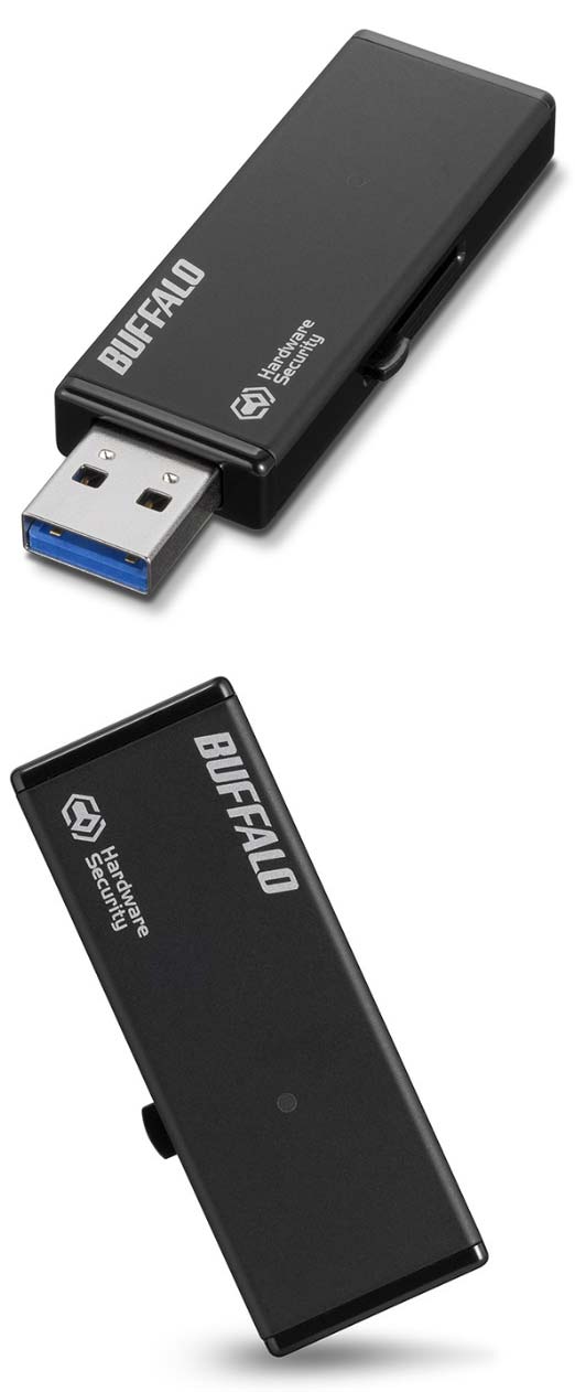 Защищённая флешка Buffalo RUF3-HSL
