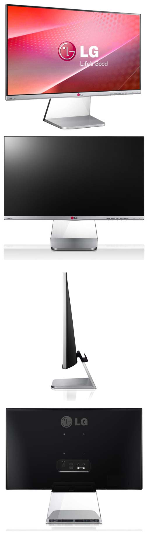 Монитор LG 24MP76HM-S выглядит довольно привлекательно