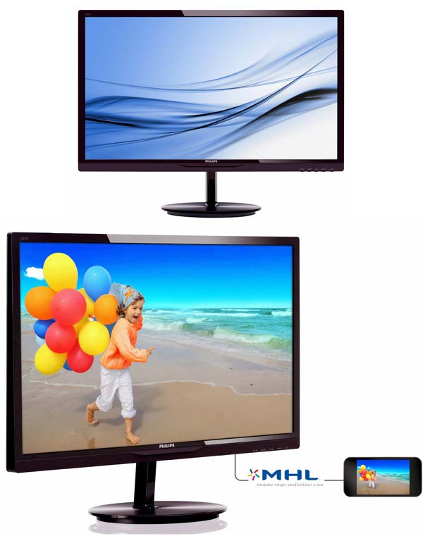Пара фотографий монитора Philips 284E5QHAD
