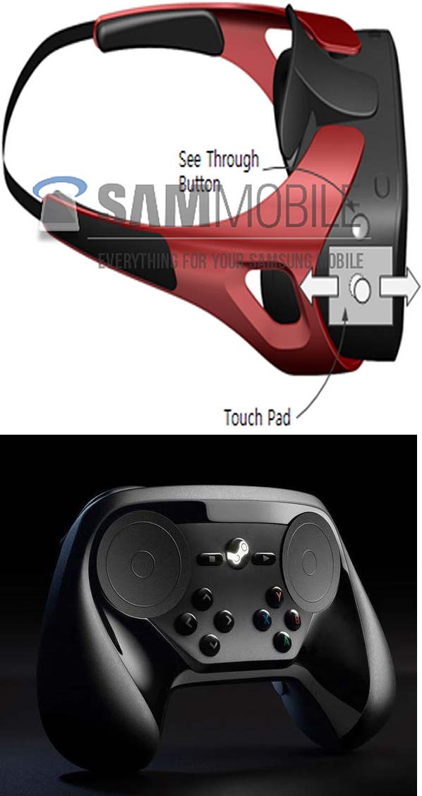 На фото аппараты Samsung Gear VR и Valve Steam Controller
