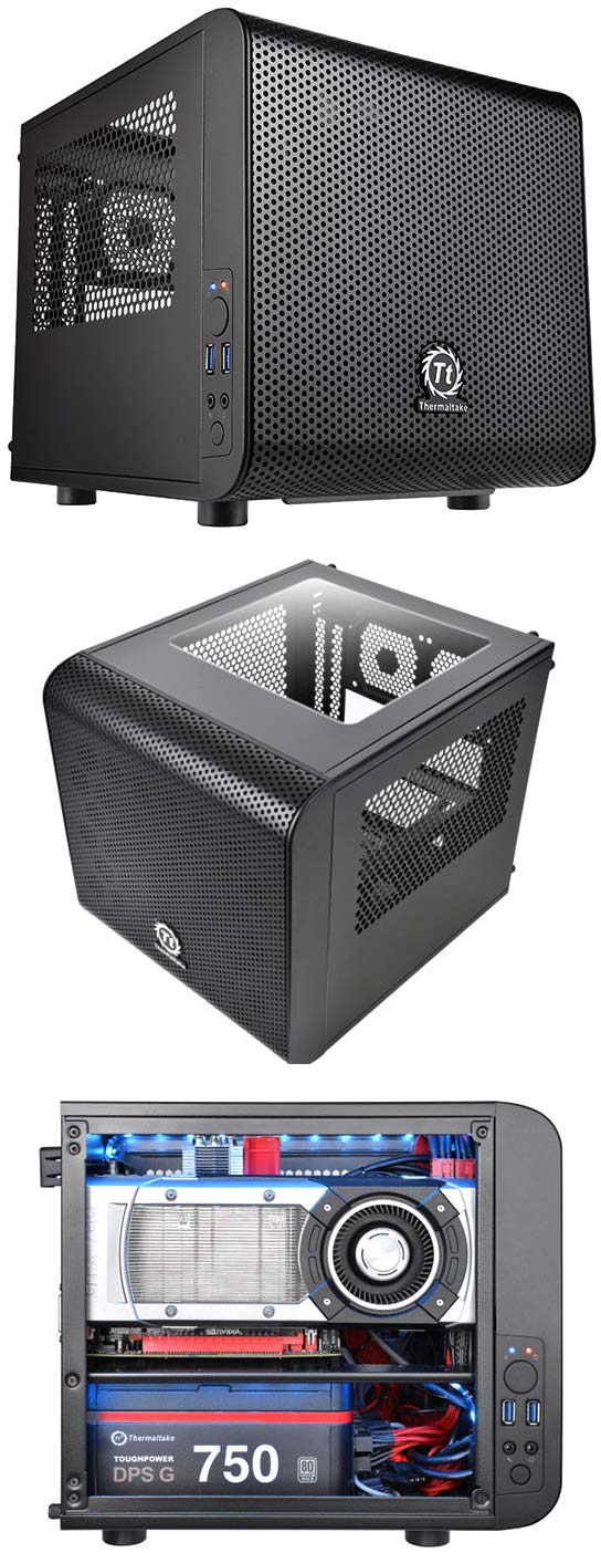 На фото показано устройство Thermaltake Core V1