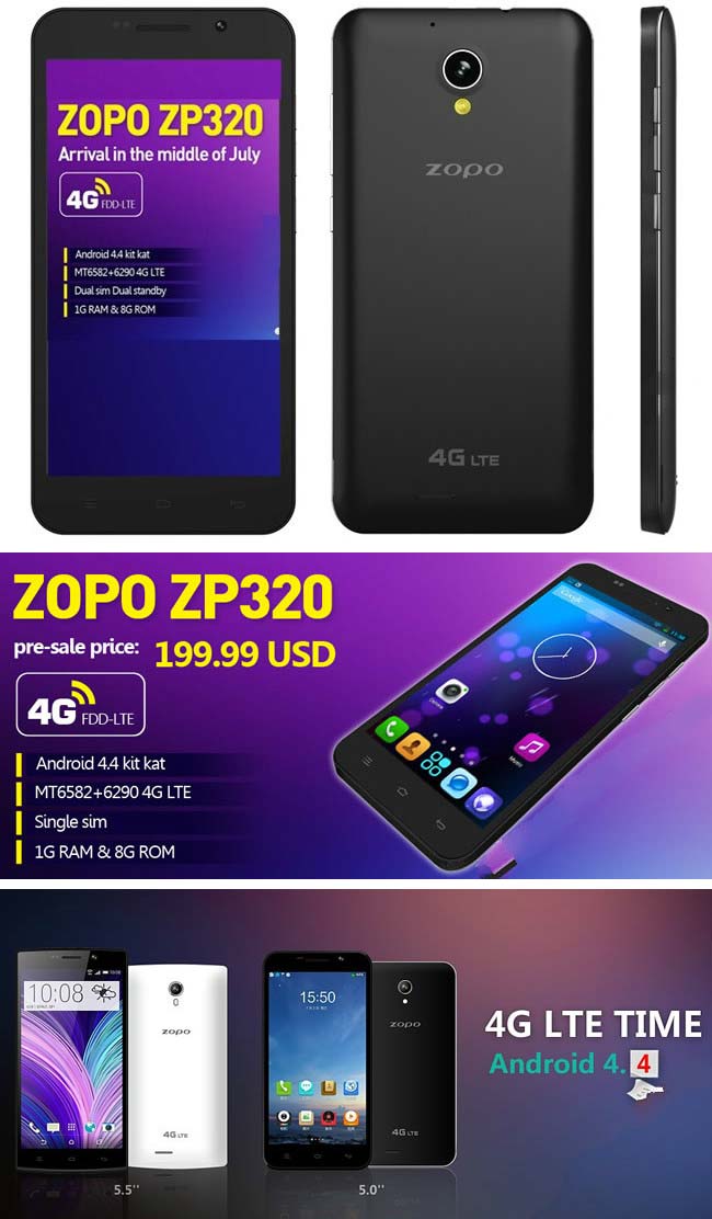 Умный телефон Zopo ZP320