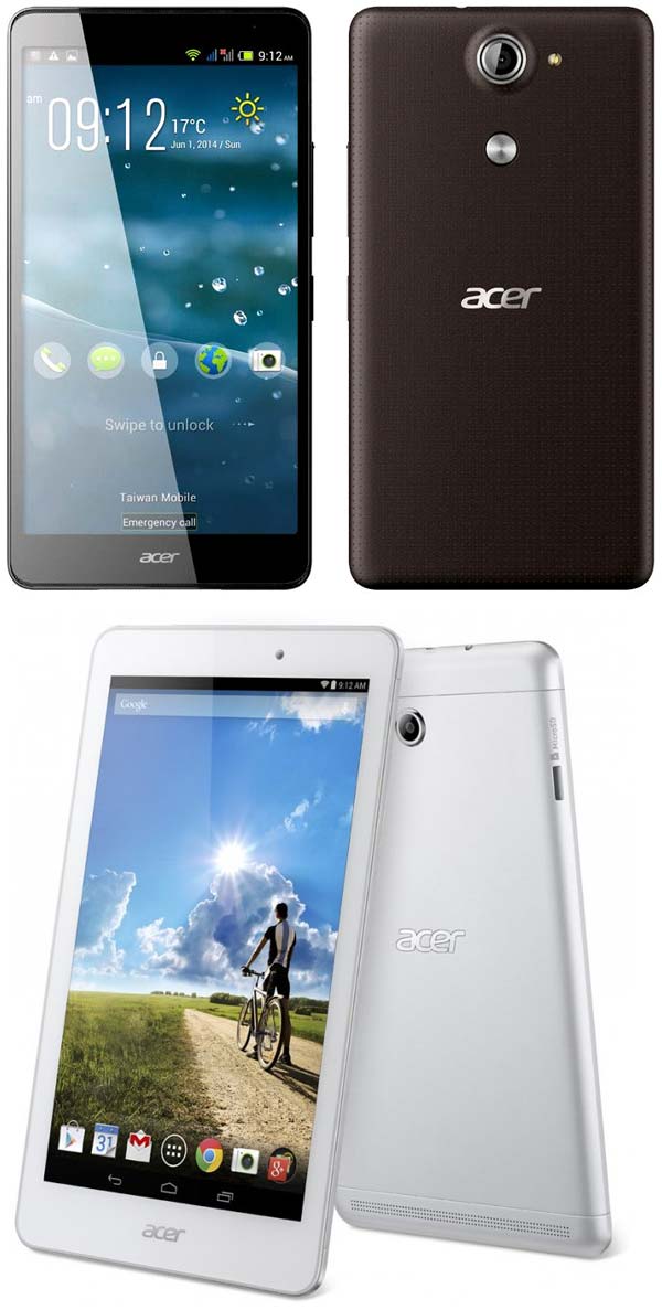 Семейное фото аппаратов Acer Liquid X1 и Iconia Tab 8