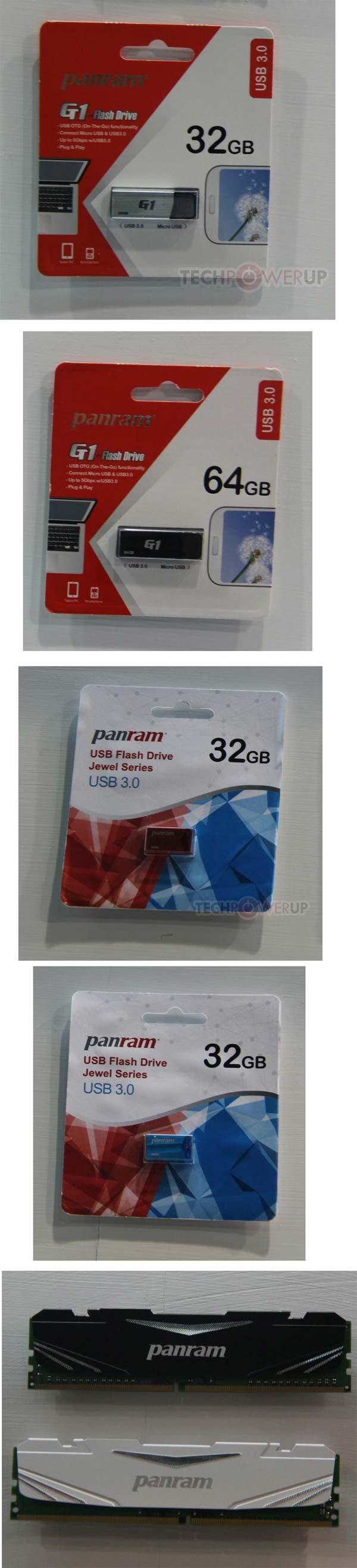 Флешки серии G1 и Jewel и оперативная память DDR4 Ninja-V от Panram