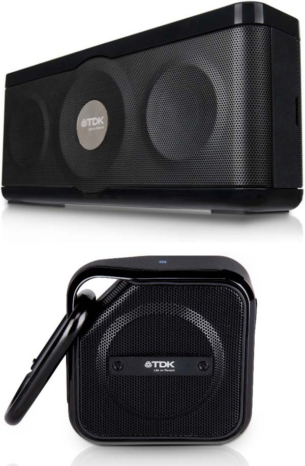 На фото показаны аудиосистемы TREK Max и TREK Micro от TDK