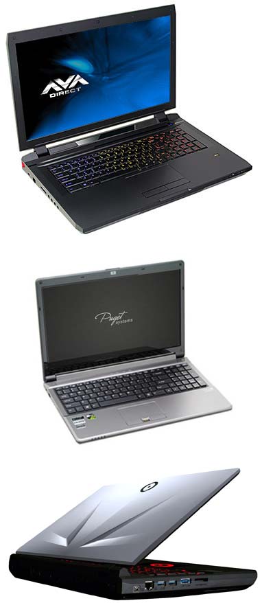 Ноутбуки с GTX 800M от AVADirect, Puget Systems и Origin PC