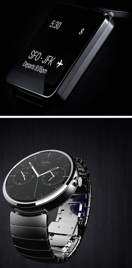 Умные часы LG G Watch и Motorola Moto 360