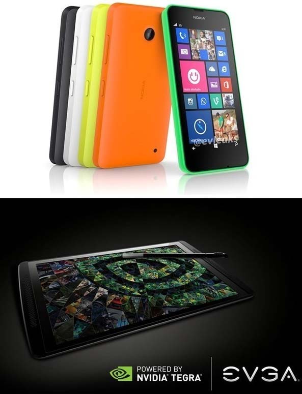 Смартфон Nokia Lumia 630 и планшет EVGA Tegra Note 7