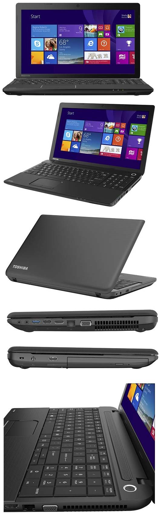 Вот так выглядит ноутбук Toshiba Satellite C55D-A5107