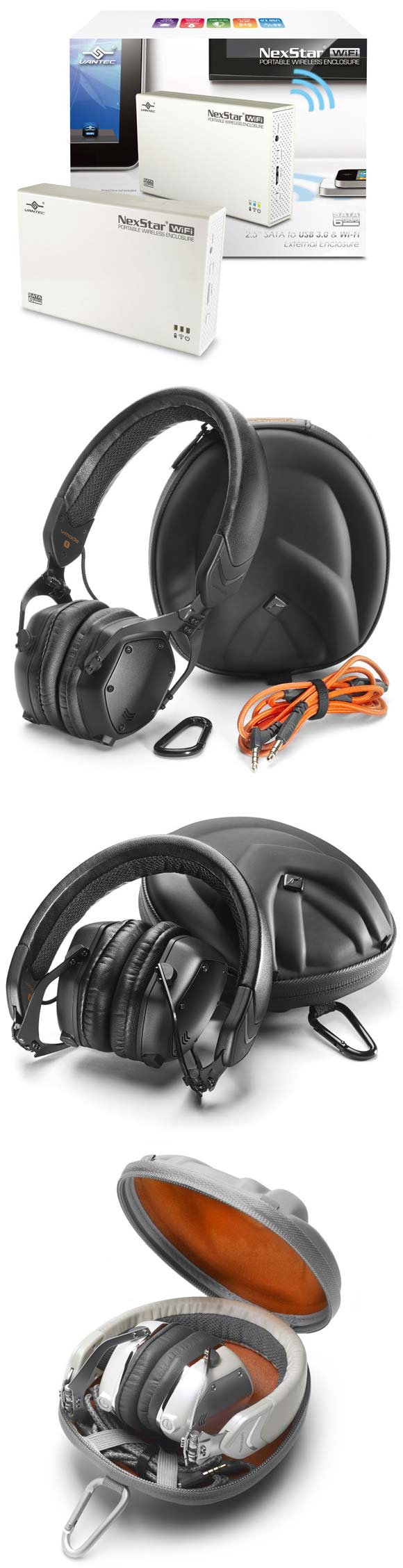 Устройства Vantec NexStar WiFi и V-MODA XS
