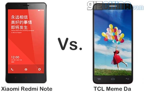Xiaomi Redmi Note против TCL Meme Da