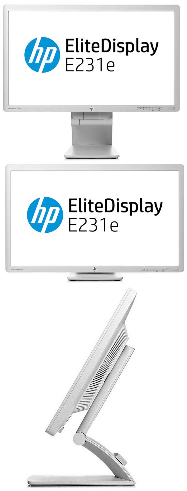 На фото показан монитор HP EliteDisplay E231e и E241e