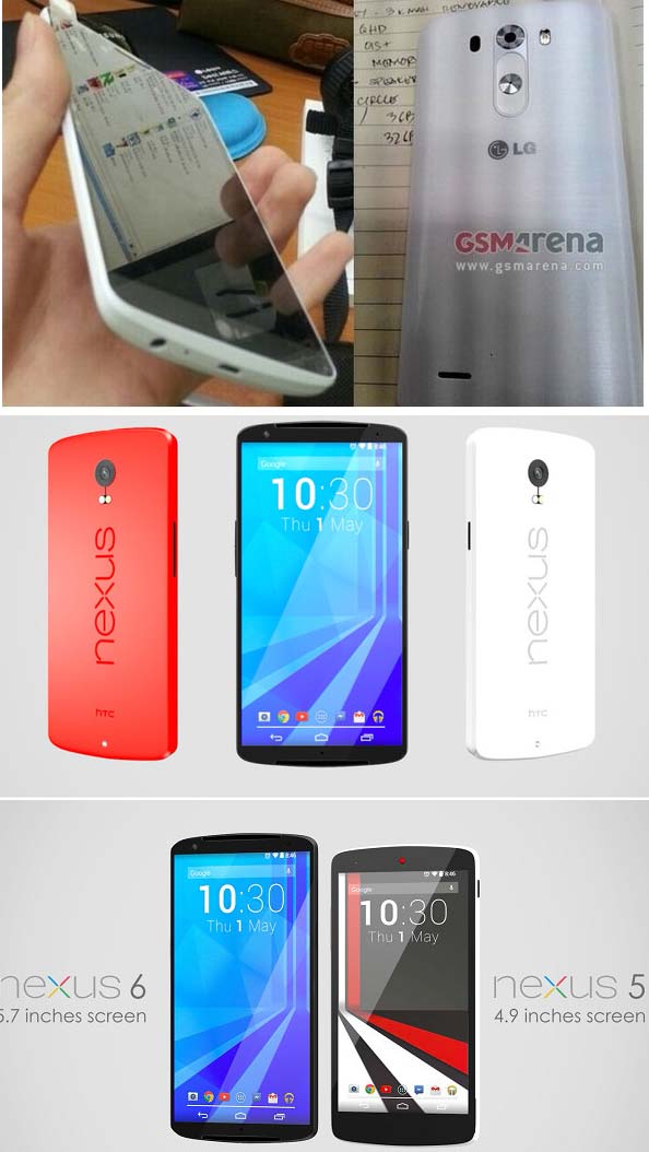 Фото аппаратов LG G3 и Nexus 6