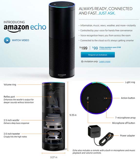 Amazon Echo на фото