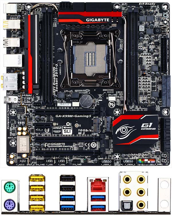Плата Gigabyte X99M-Gaming 5 Плата Gigabyte X99M-Gaming 5