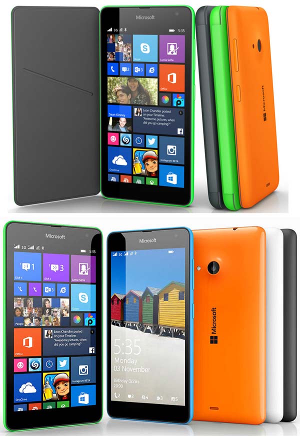 Официальные фотографии Microsoft Lumia 535