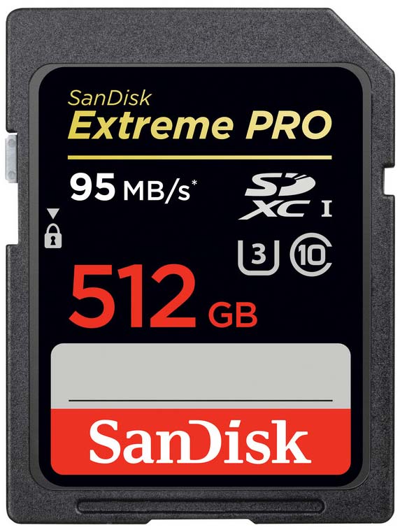 Карта памяти SanDisk Extreme PRO SDXC UHS-I на 512 гигабайт