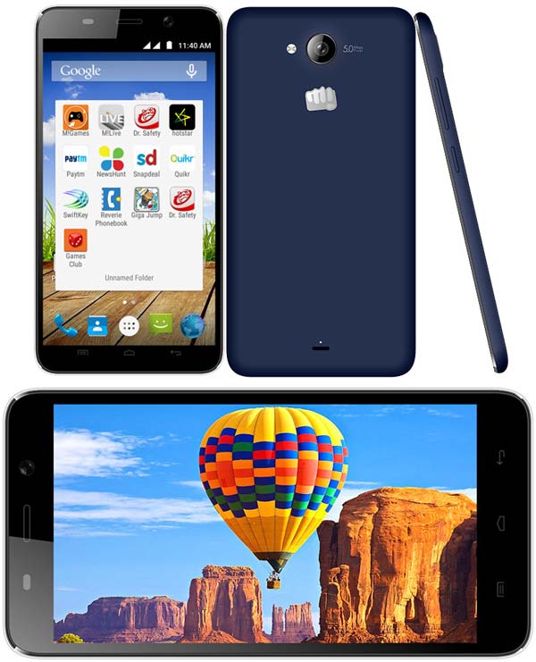На фото можно узреть фаблет Canvas Play Q355 от Micromax