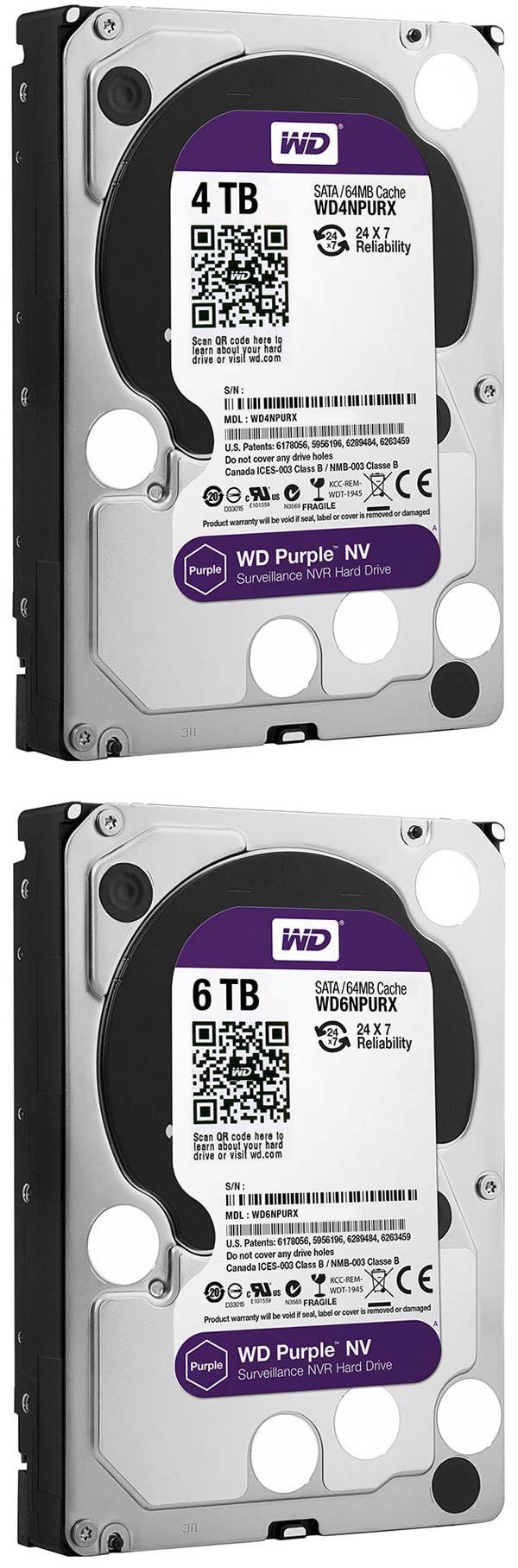Новая серия винчестеров WD Purple NV