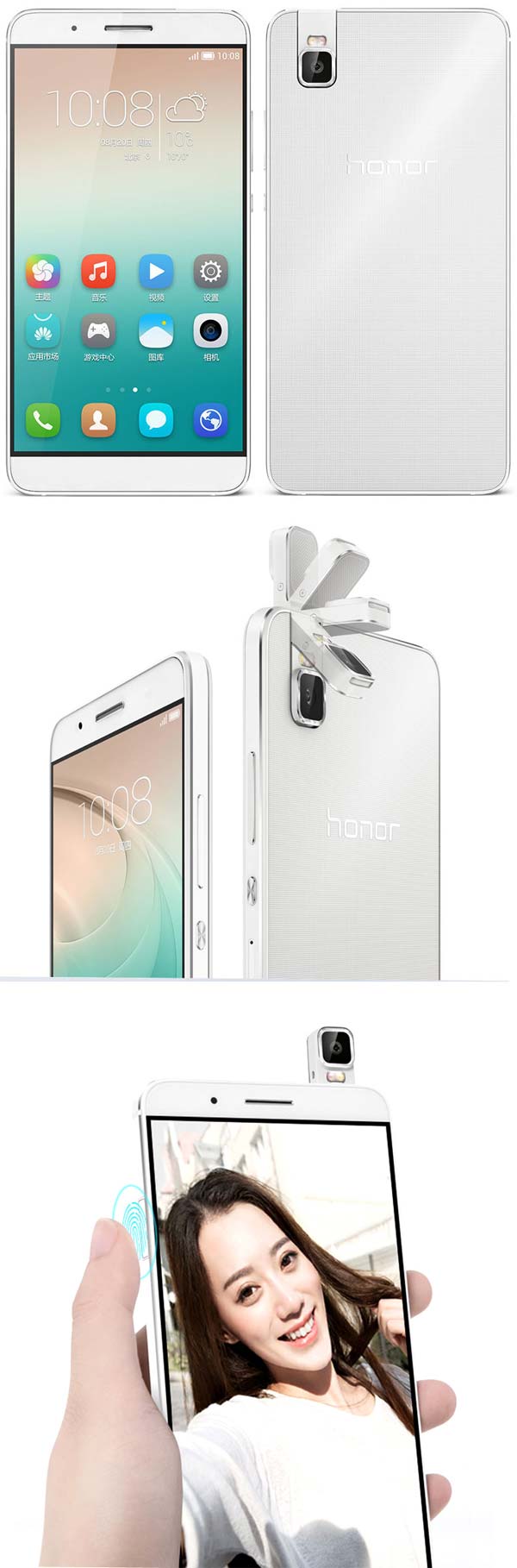 На фото можно увидеть аппарат Huawei Honor 7i