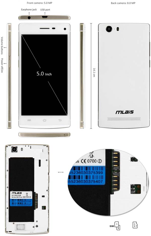На фото показан аппарат Mlais M9 Plus