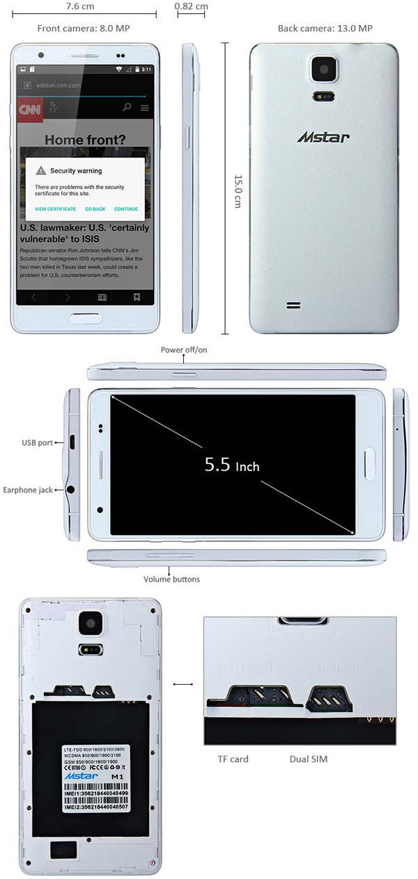 На фото фаблет Mstar M1 Pro