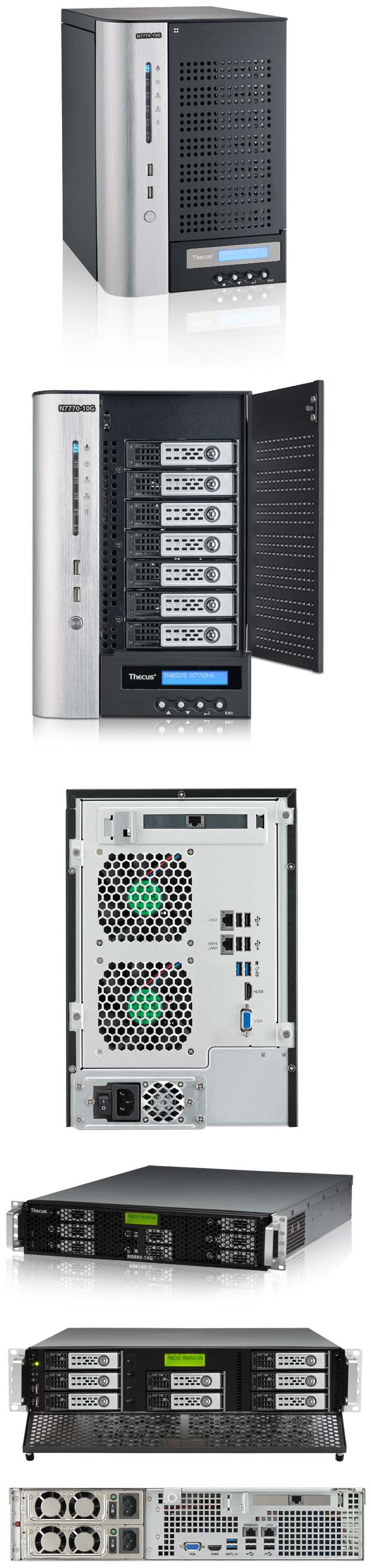 NAS устройства N7770-10G и N8880-10G от Thecus