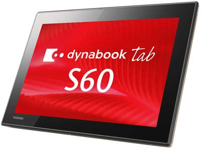 На фото можно увидеть планшет Toshiba dynabook Tab S60