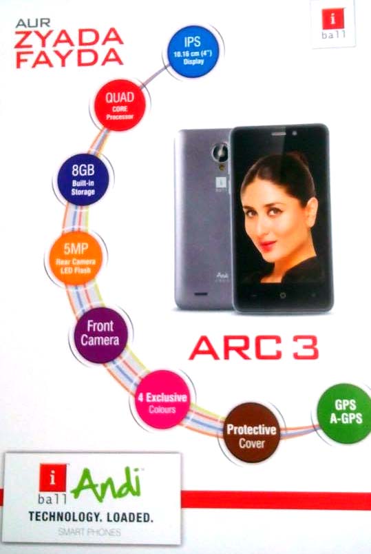 На фото можно увидеть смартфон iBall Andi 4F ARC3