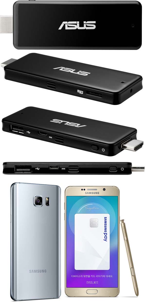 На фото устройства ASUS QM1-C006 и Samsung Galaxy Note5 128GB Winter Special Edition