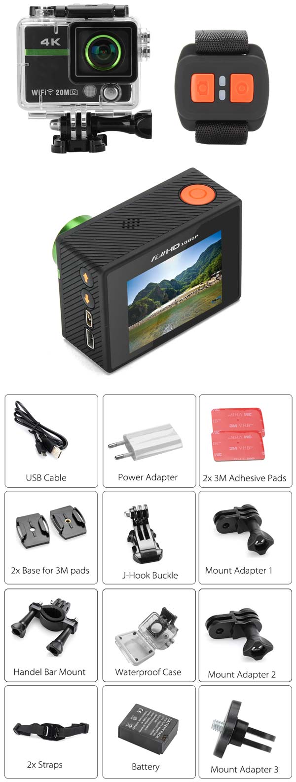 Экшн-камера HD 4K