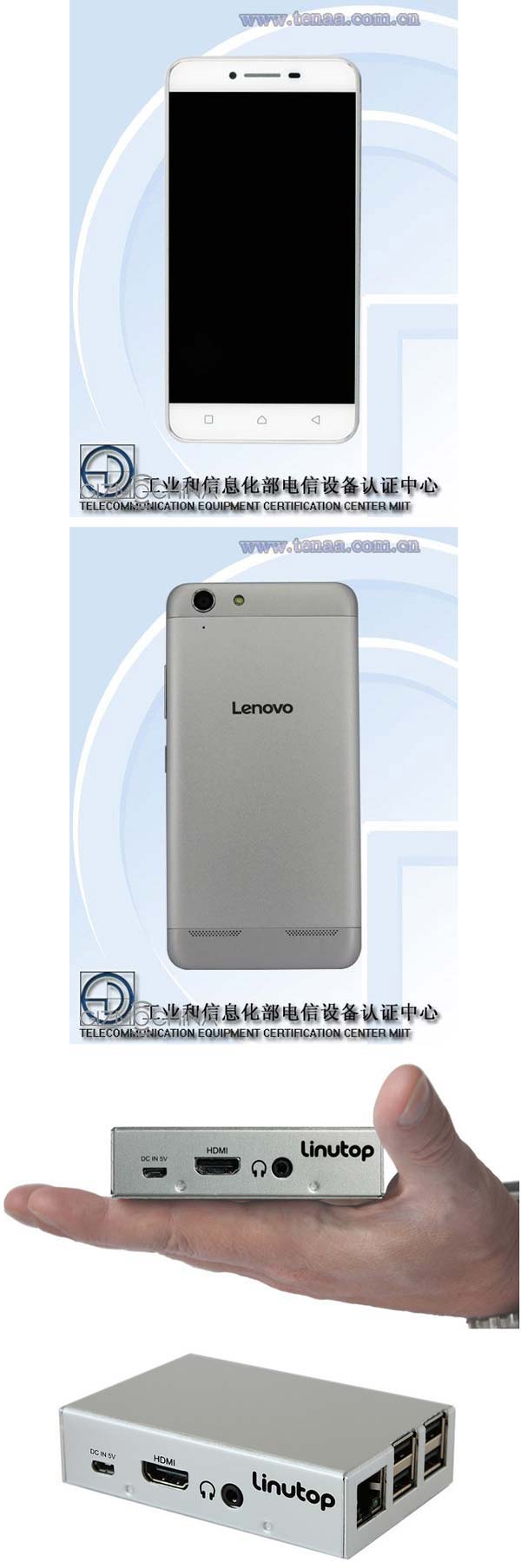 На фото Lenovo P1 Mini и Linutop XS