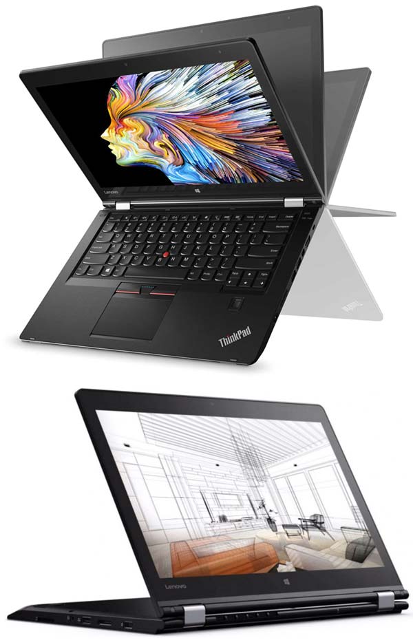 На фото можно увидеть ноутбук Lenovo ThinkPad P40 Yoga