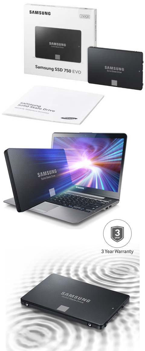 На фото Samsung SSD 750 EVO