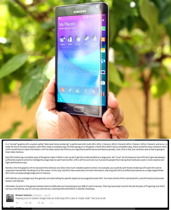 Samsung Galaxy S6 и Galaxy S Edge, плюс данные о Mantle и DX12