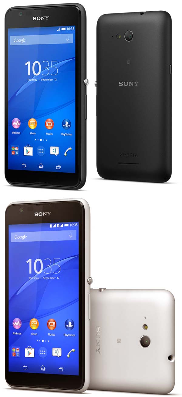 На фото аппараты Sony Xperia E4g и E4g Dual