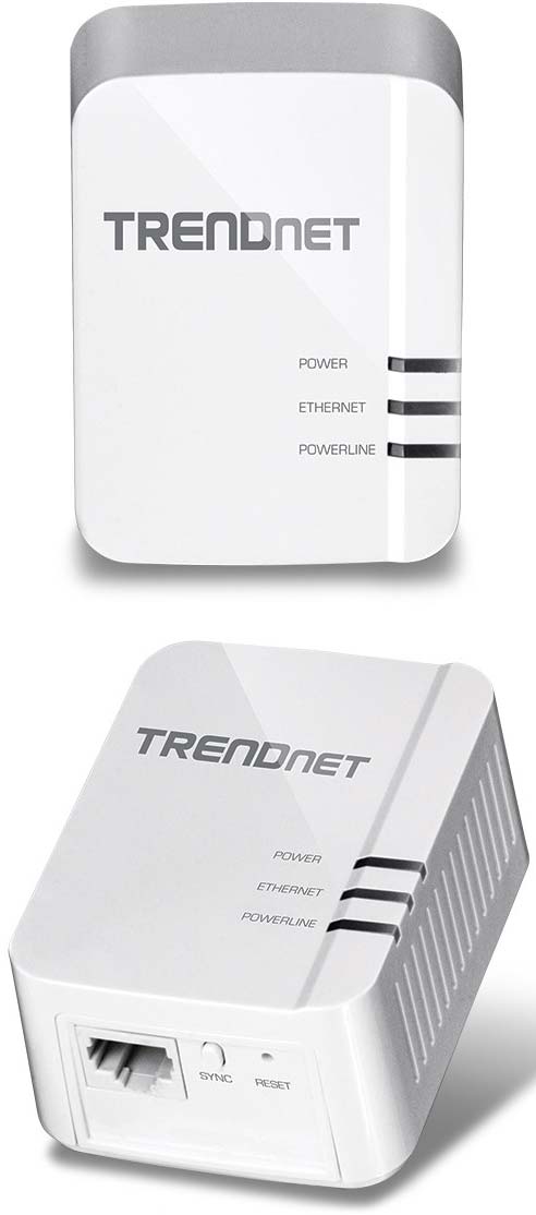 На фото устройство Powerline 1200 AV2 (TPL-420E2K) от TRENDnet