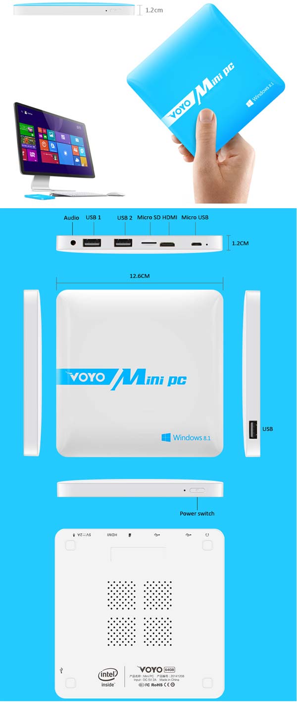 На фото показано изделие Mini PC от Voyo